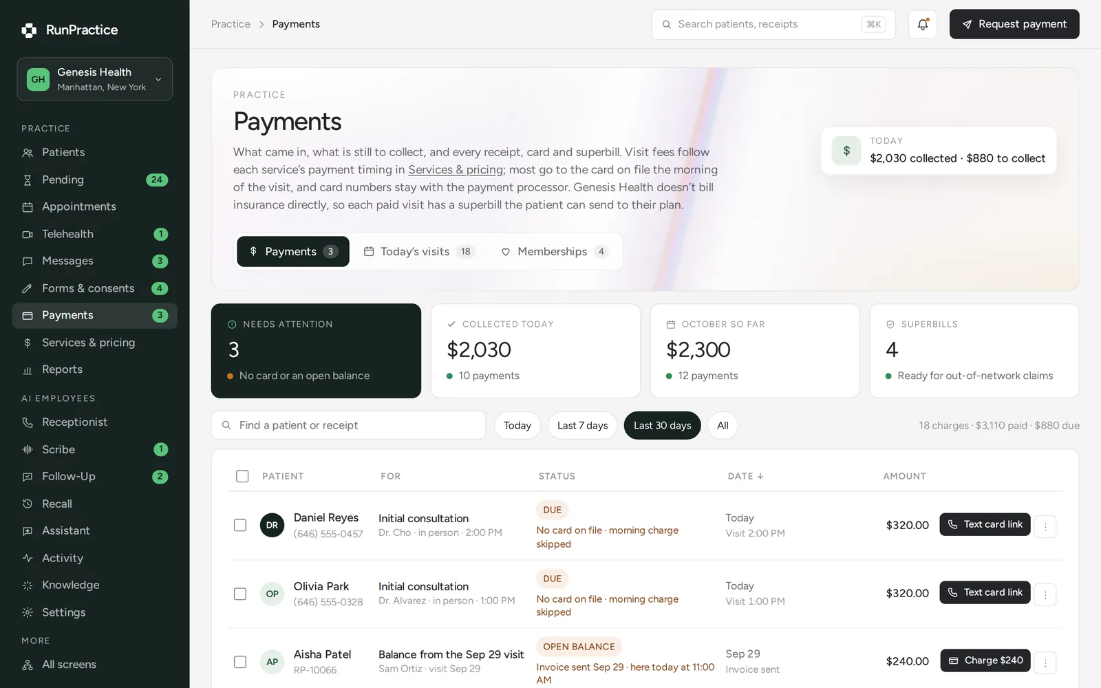 RunPractice app: Payments